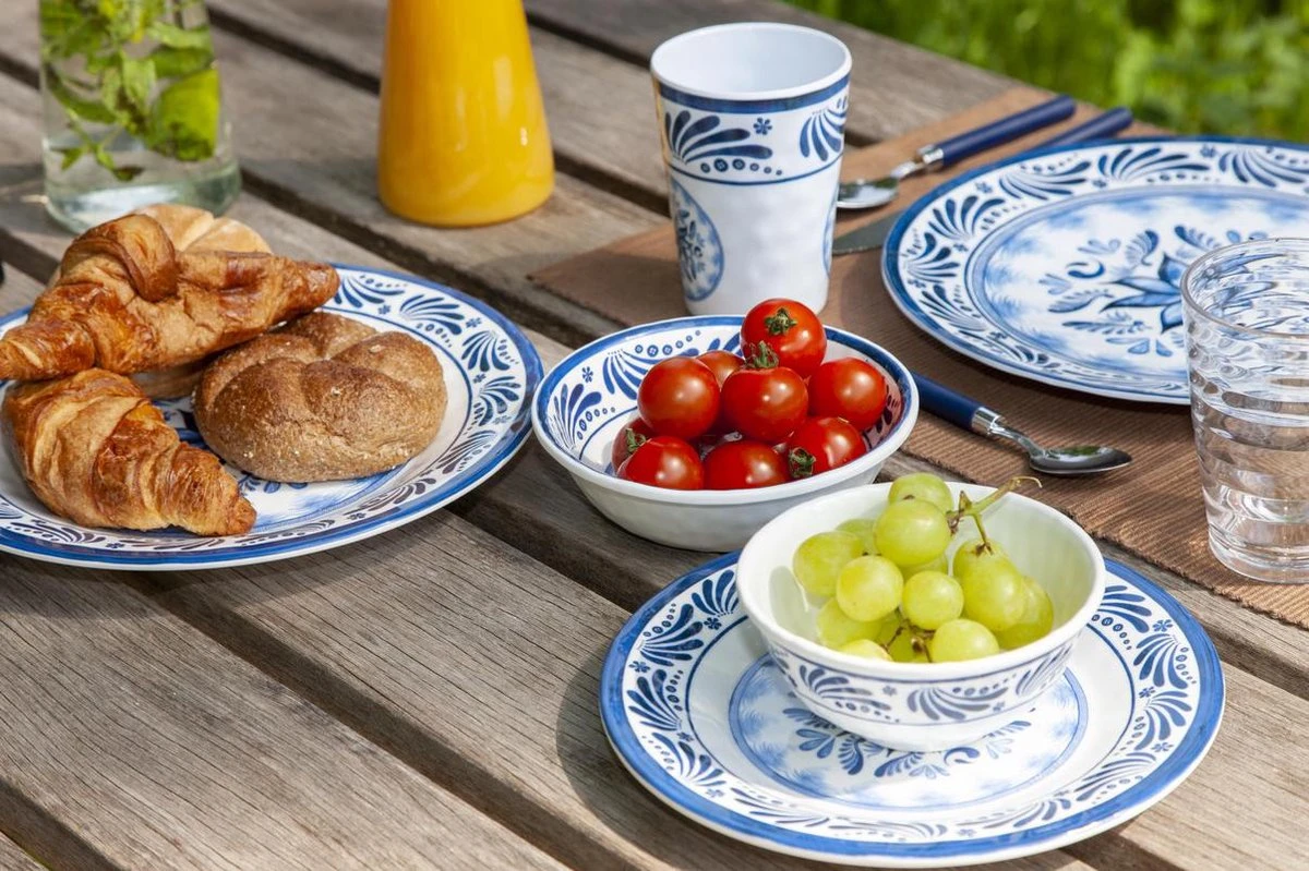 Bo-Camp - Servies - Campingbord - 16-Delig - Old Dutch - Blauw Servies - Afbeelding 9