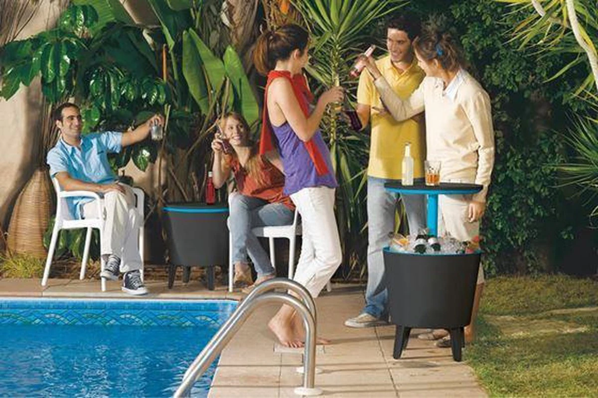 Keter Coolbar Partytafel – 49,5x49,5x57cm - Antraciet - Afbeelding 6