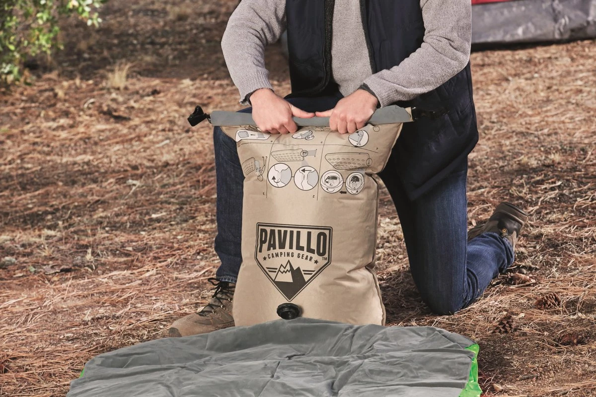 Bestway 1-Persoons Luchtbed Roll & Relax - 188 X 99 X 22 CM - Incl. 3-in-1 Reistas, Kussen En Handpomp - Binnen 50 Sec Opgeblazen - Binnen- En Buitengebruik - Afbeelding 15