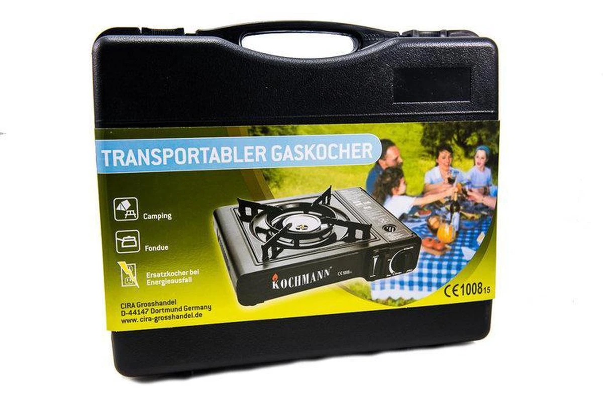 Trasnportabler Gaskocher - Draagbaar Gasvuur Met 4 Kookstel Gasflessen - Afbeelding 2