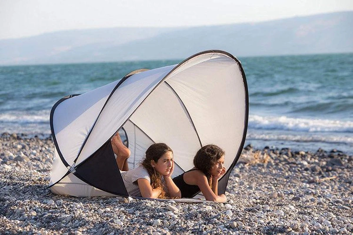 Deryan Luxe Pop Up Strandtent XXL - Anti-UV 50+ - Zilver - Afbeelding 13