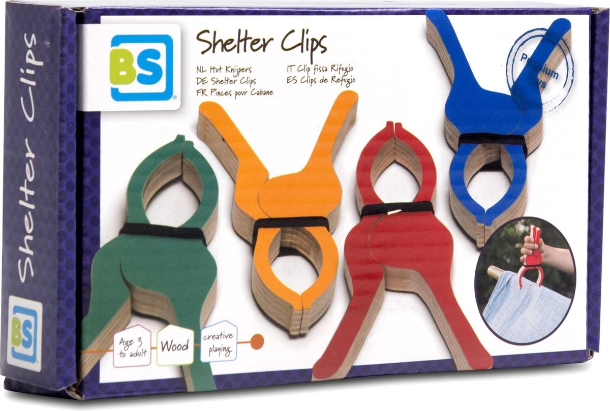 BS Toys Tentklemmen - Hout - Vanaf 3 Jaar - Creatief Spelen - Afbeelding 4