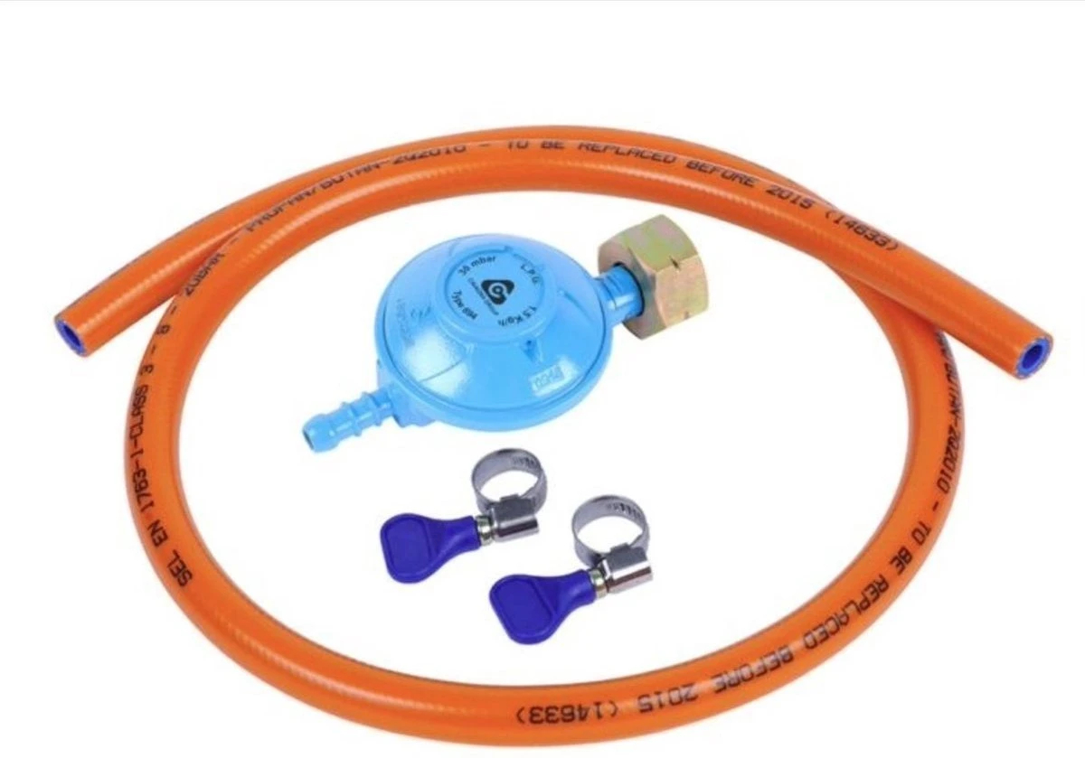 Kemper Gas Kooktoestel - Campingkooktoestel - INCLUSIEF Installatiesetje - Met 2 RVS Branders - 2600W - Afbeelding 2