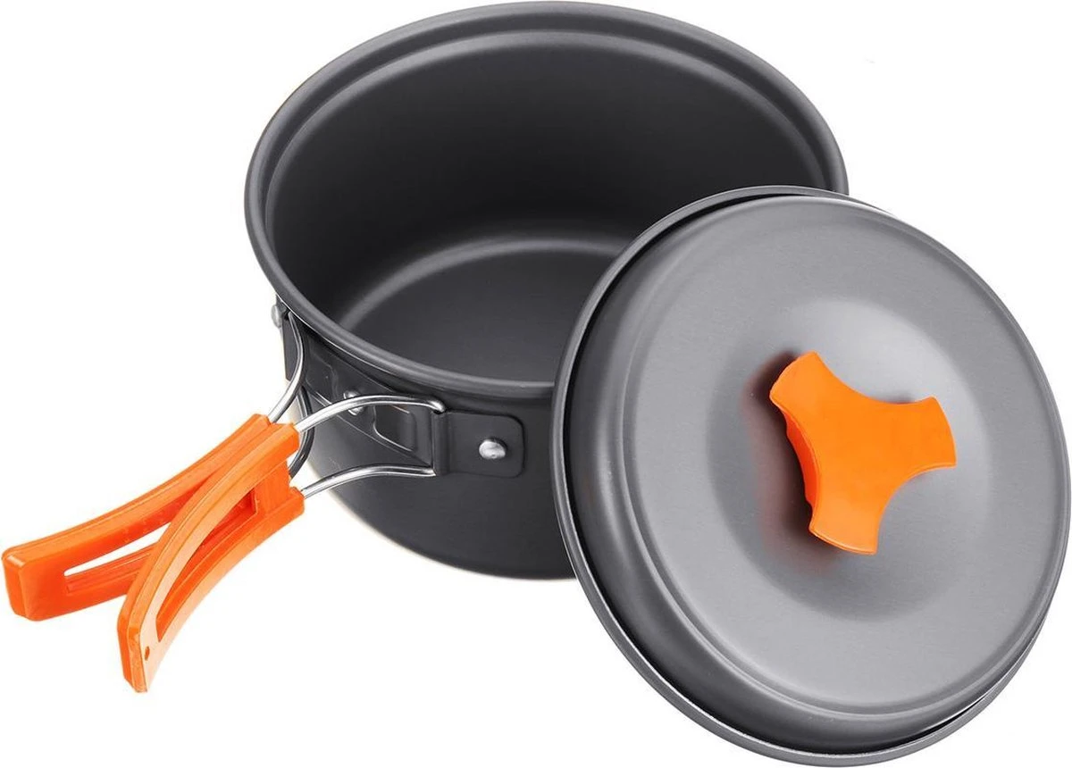 Camping Outdoor Kookset 13-delig Camping Servies En Pannen Pannenset Keukengerei - BPA-vrij & Geen Giftige Stoffen - Opvouwbaar & Licht - Ideaal Voor Reizen, Festival, Wandelen - Afbeelding 4