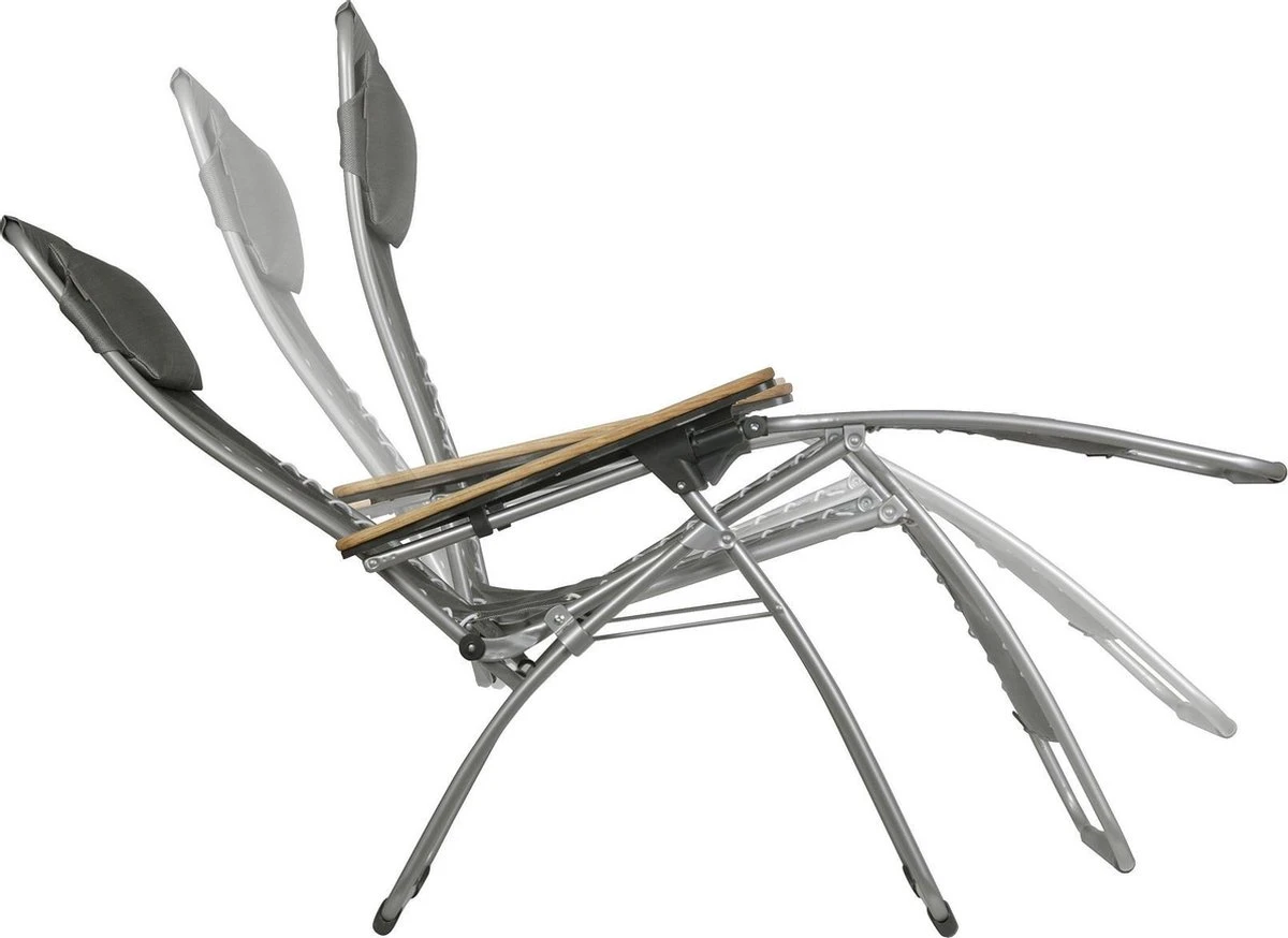 Lafuma RSX Clip Air Comfort - Relaxstoel - Verstelbaar - Inklapbaar- Zero Gravity - Taupe - Afbeelding 2