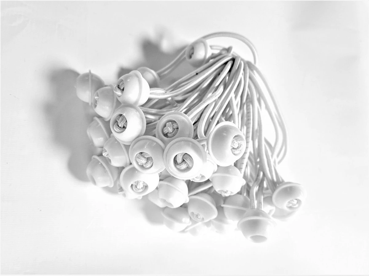 KC Partytent Elastiek Met Balletje | Lang | +/- 15 Cm | 40 Stuks - Afbeelding 4