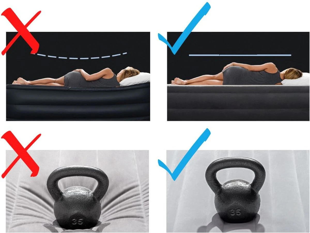 Intex Luchtbed - 1-Persoons - 99 X 191 X 46 Cm - Grijs - Met Ingebouwde Pomp, Hoeslaken Antraciet En Reparatieset - Afbeelding 2