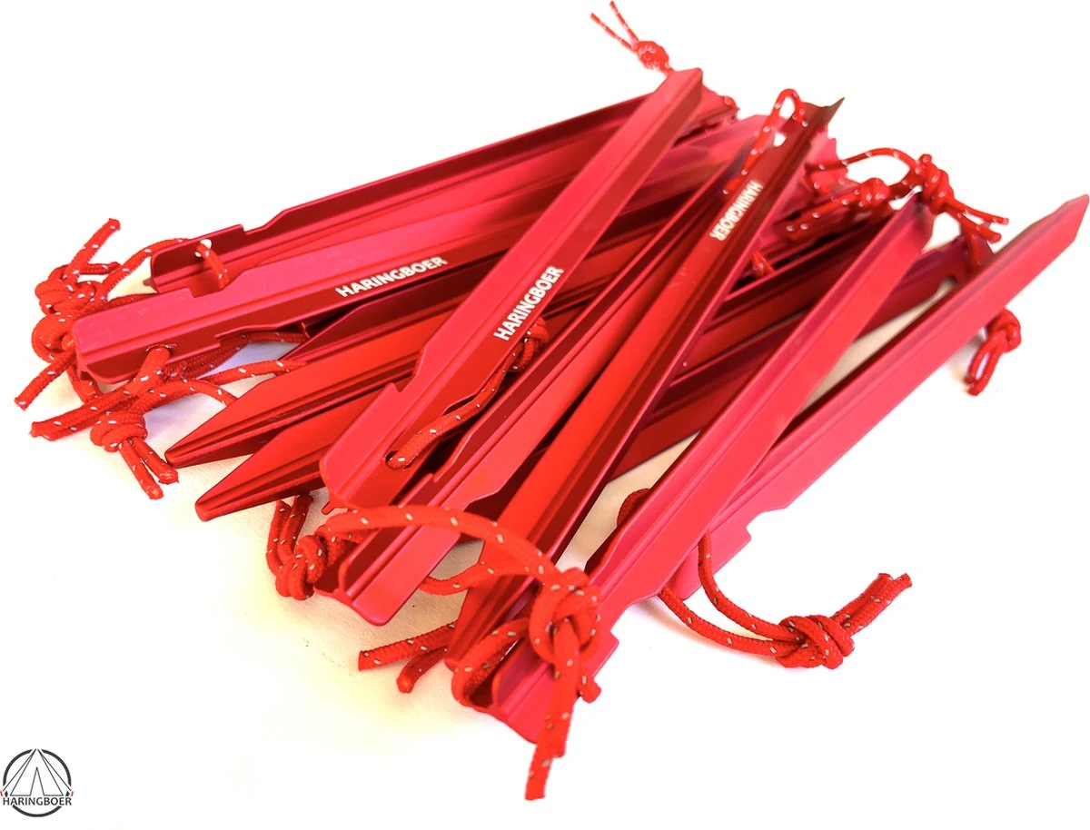 Haringboer Tentharingen - 18cm 7075-T6 Aluminium Y-haringen - Tentharingen Inclusief Haringzak - Afbeelding 2