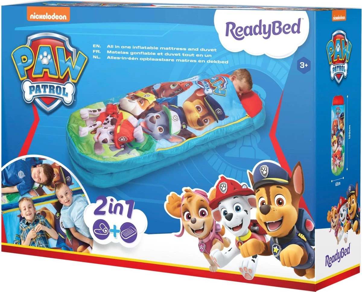 Paw Patrol ReadyBed Luchtbed + Slaapzak + Kussen - Blauw - 150x62x20 - Afbeelding 7