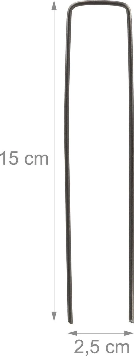 Relaxdays 100x Gronddoekpen - Grondanker - Haring - Gronddoekhaak - Grondhaken - 2mm - Afbeelding 4