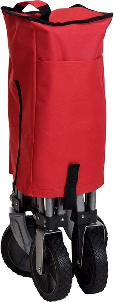 KOOPMAN Opvouwbare Bolderkar | Rood | 90 X 49 X 58 Cm - Afbeelding 3