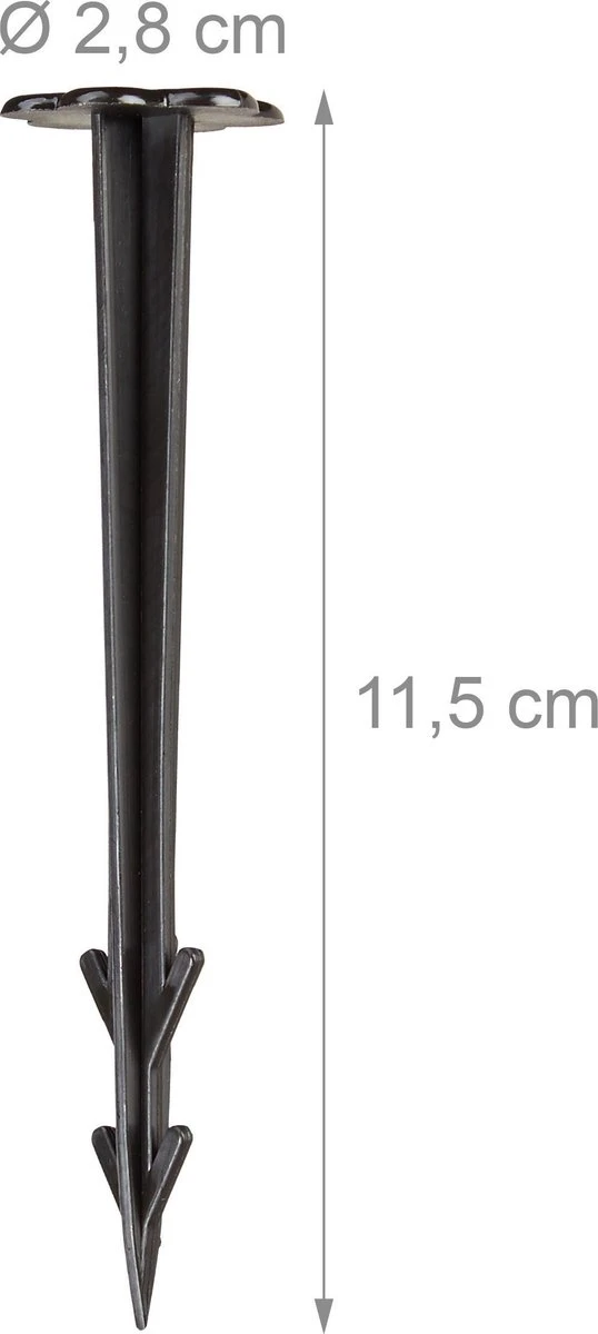 Relaxdays Grondzeilpen Kunststof - 100 Haringen - Grondpen Tuinzeil - Grondharing Set - Afbeelding 4