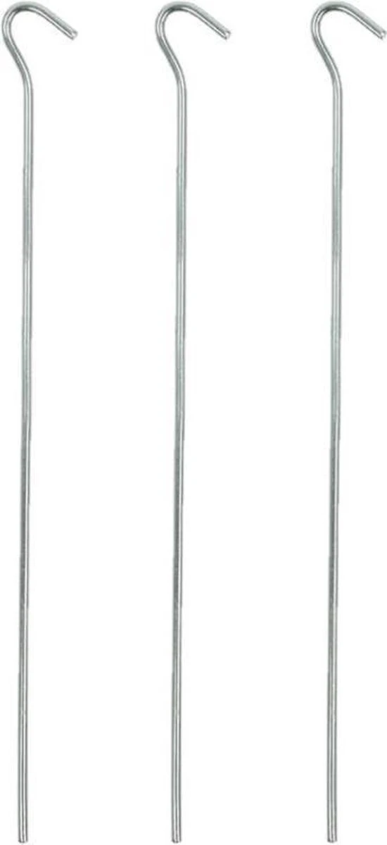 PROPLUS 10x Stuks Grondpennen/tentharingen Metaal Halfrond 30 Cm - Kampeer Artikelen Voor Tent Of Windscherm - Afbeelding 8