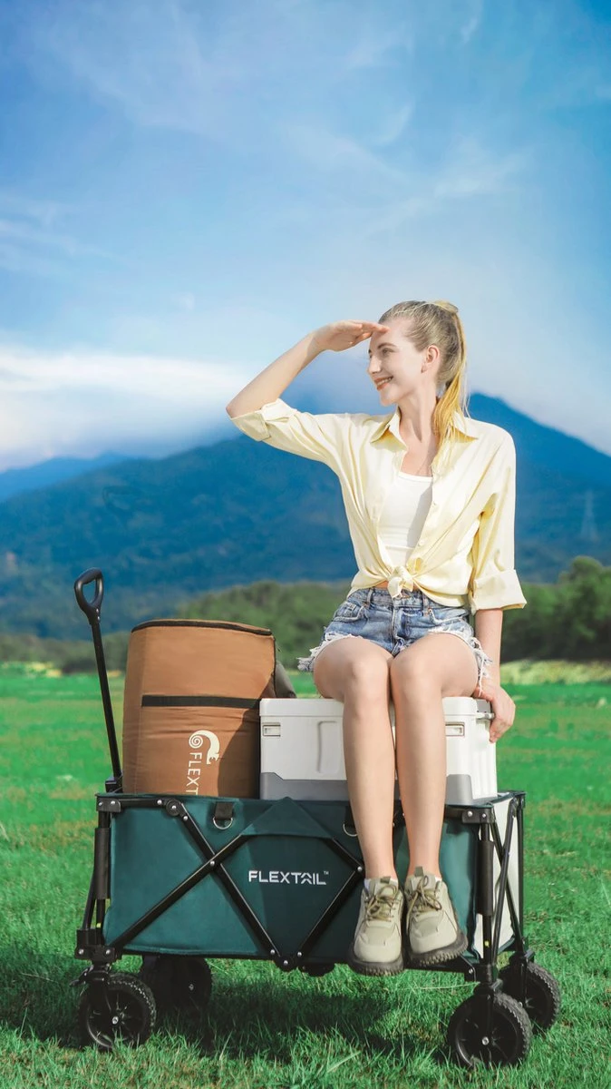 Flextail Gear Bolderkar Opvouwbaar Ezy Wagon - Tot 100KG - Wielen Loskoppelbaar - Zwart - Afbeelding 4