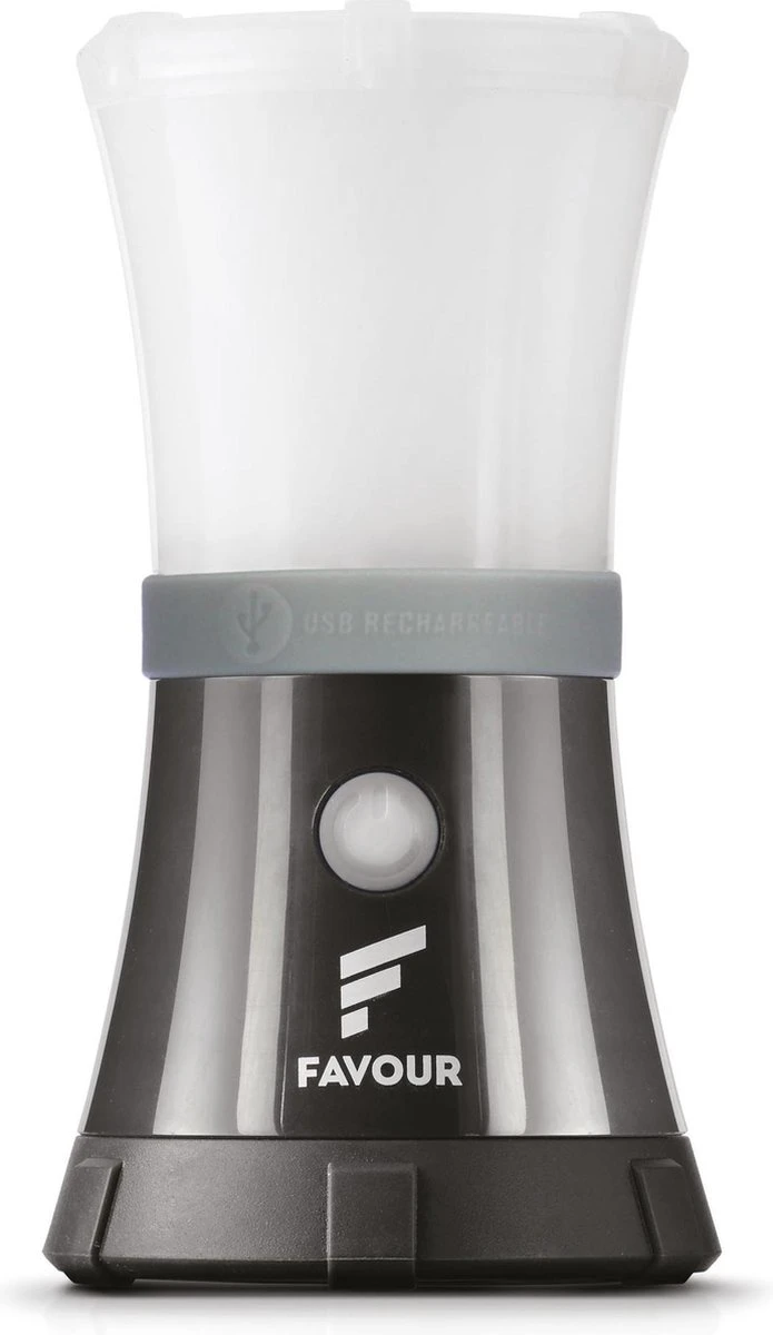 Favour L0717 Camping Lamp Oplaadbaar LED, 200 Lumen, IPX7 Waterdicht, Drijvend, Schokbestendig, Draagbare Kampeerlamp, Tentlamp, Vislamp, Geïntegreerde Oplaadbare Batterij