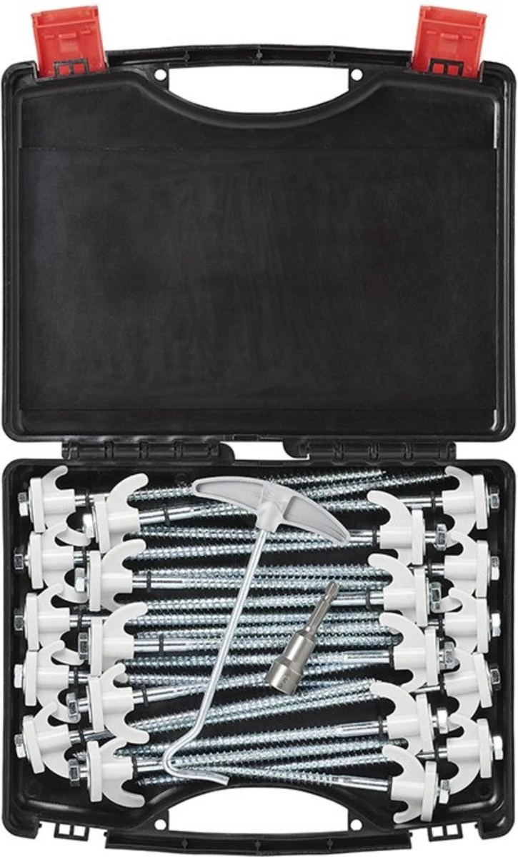 PROPLUS Pro Plus Tentharing Set - 20 Stuks - Ø 7 X 200 Mm - Schroefbaar - Adapter + Koffer - Afbeelding 4