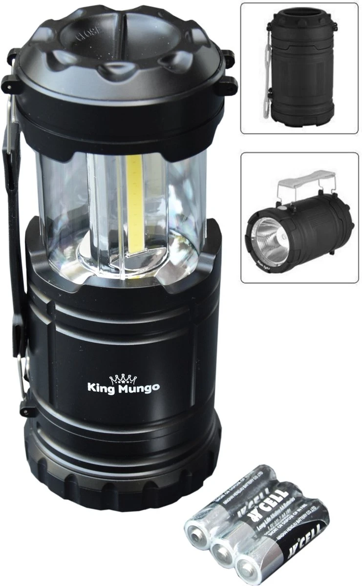 LED Camping Lamp 2 In 1 Hoge Kwaliteit - Zaklamp En Campinglamp - Inclusief AA Batterijen
