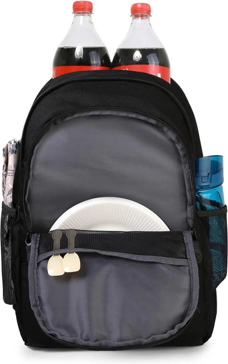 Koeltas Rugzak (25L) - Geschikt Voor 28 Blikjes - Lunchtas Voor Dames En Heren - Zwart - Afbeelding 5