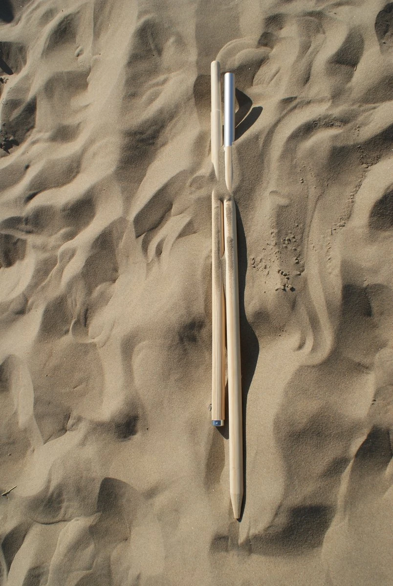 Sunline TOPPER!! Strand Windscherm Kobalt Blauw - Wit - 5 Meter Sterk Dralon Met 2 Delige Stokken 180 Cm -Doekhoogte 140 Cm - Afbeelding 3