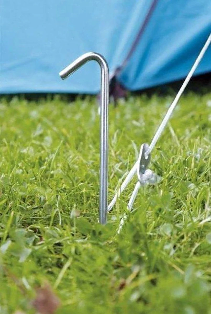 Stalen Tentharingen Set - 12 Stuks - 23 Cm | Staal | Opzetten Tent | Tentspijkers | Tentspijker | Haringen | Tentharing | Haring | Camping | Kamperen - Afbeelding 4
