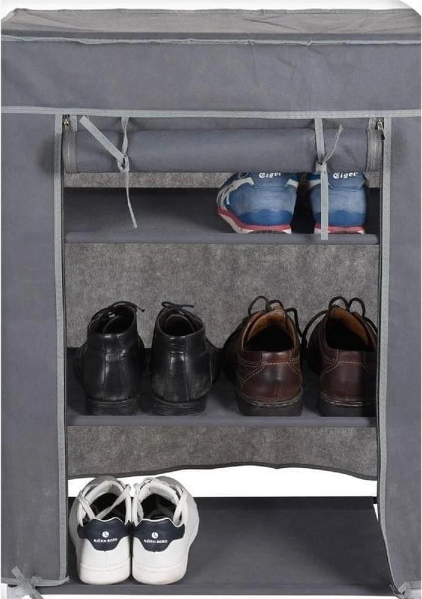 Merkloos GARDEROBE KAST - 3 SCHAPPEN - 60X30X80 CM - Afbeelding 2