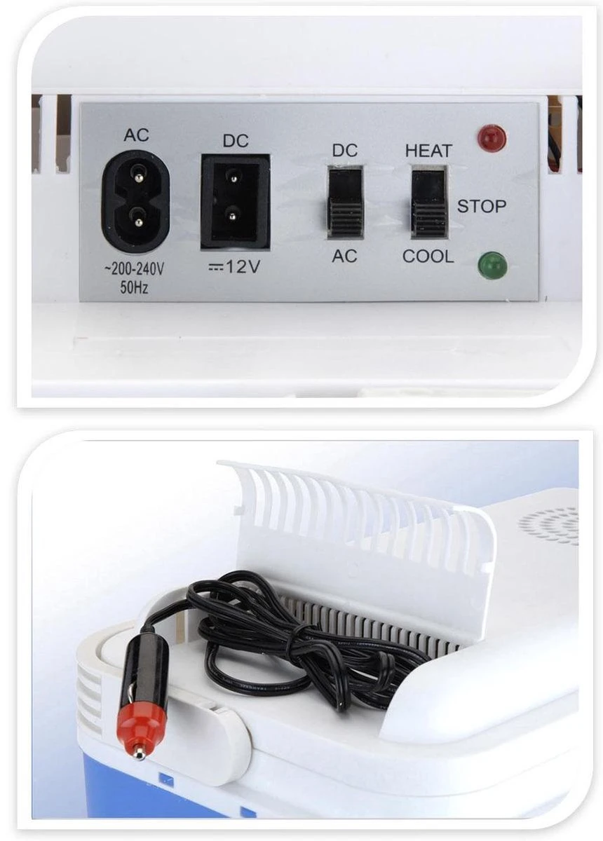 Excellent Cool Solutions - Draagbare Koelbox - Met Verwarm Functie - Blauw/wit - 24 Liter - 12V & 230V - Afbeelding 2