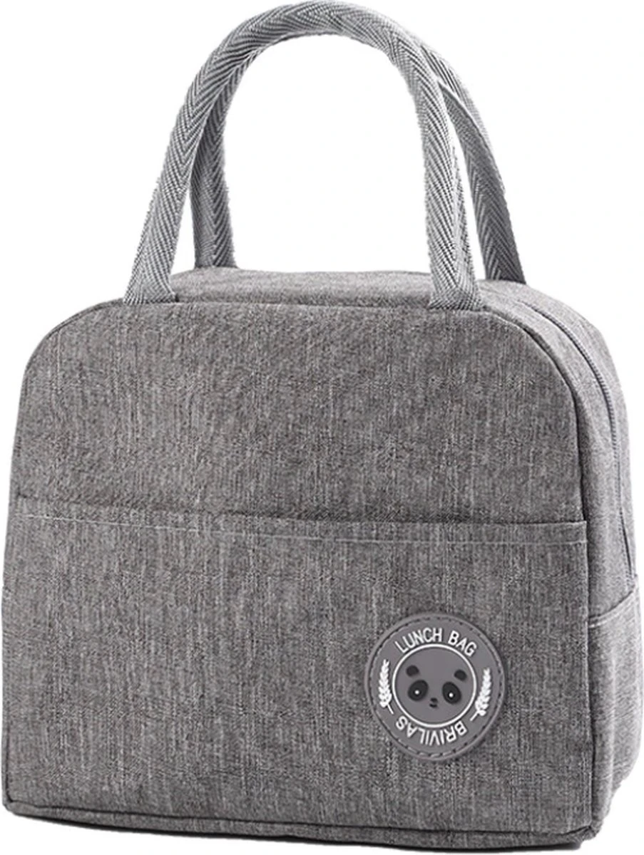 Lunch Bag - Grijs | Koeltas | Polyester / Nylon | 23x15x20 Cm | Fashion Favorite