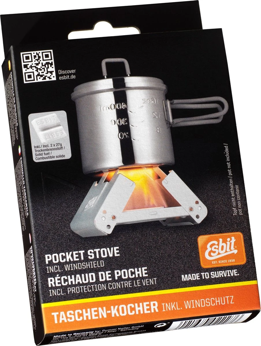 Esbit Brander Pocket Stove M - Incl 2x27 Gr Esbit Blokjes - Compact - Afbeelding 5