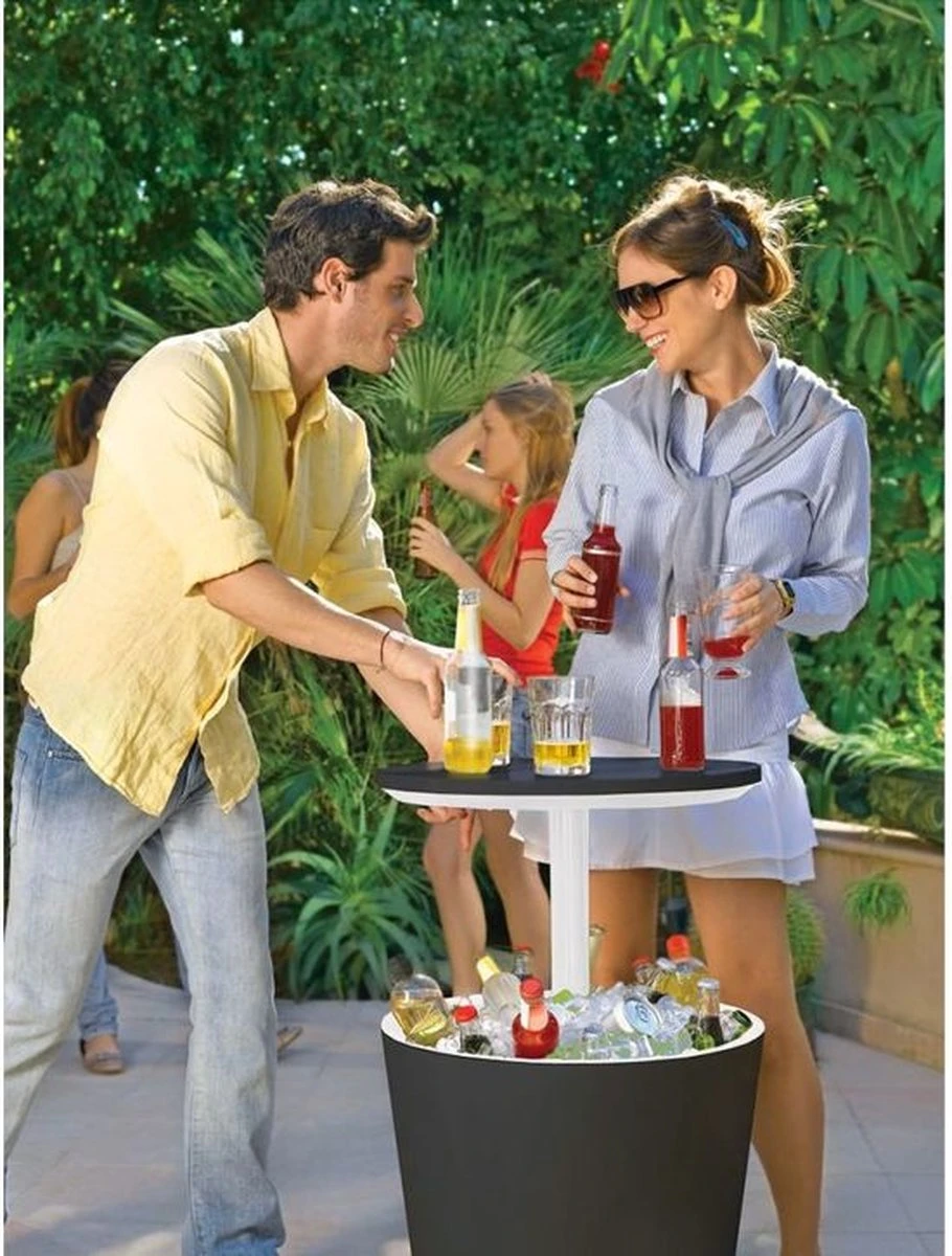 Keter Coolbar Partytafel – 49,5x49,5x57cm - Antraciet - Afbeelding 4