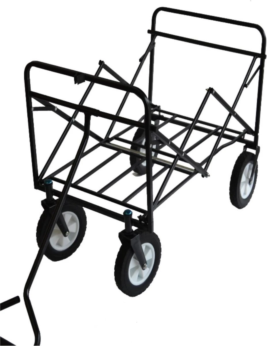 Rijoka Opvouwbare Bolderkar/Bolderwagen - Telescopische Stang | Zwart - Afbeelding 5