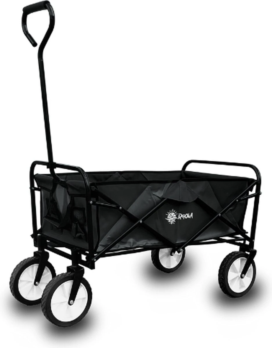 Rijoka Opvouwbare Bolderkar Mét Harde Bodem | Zwart