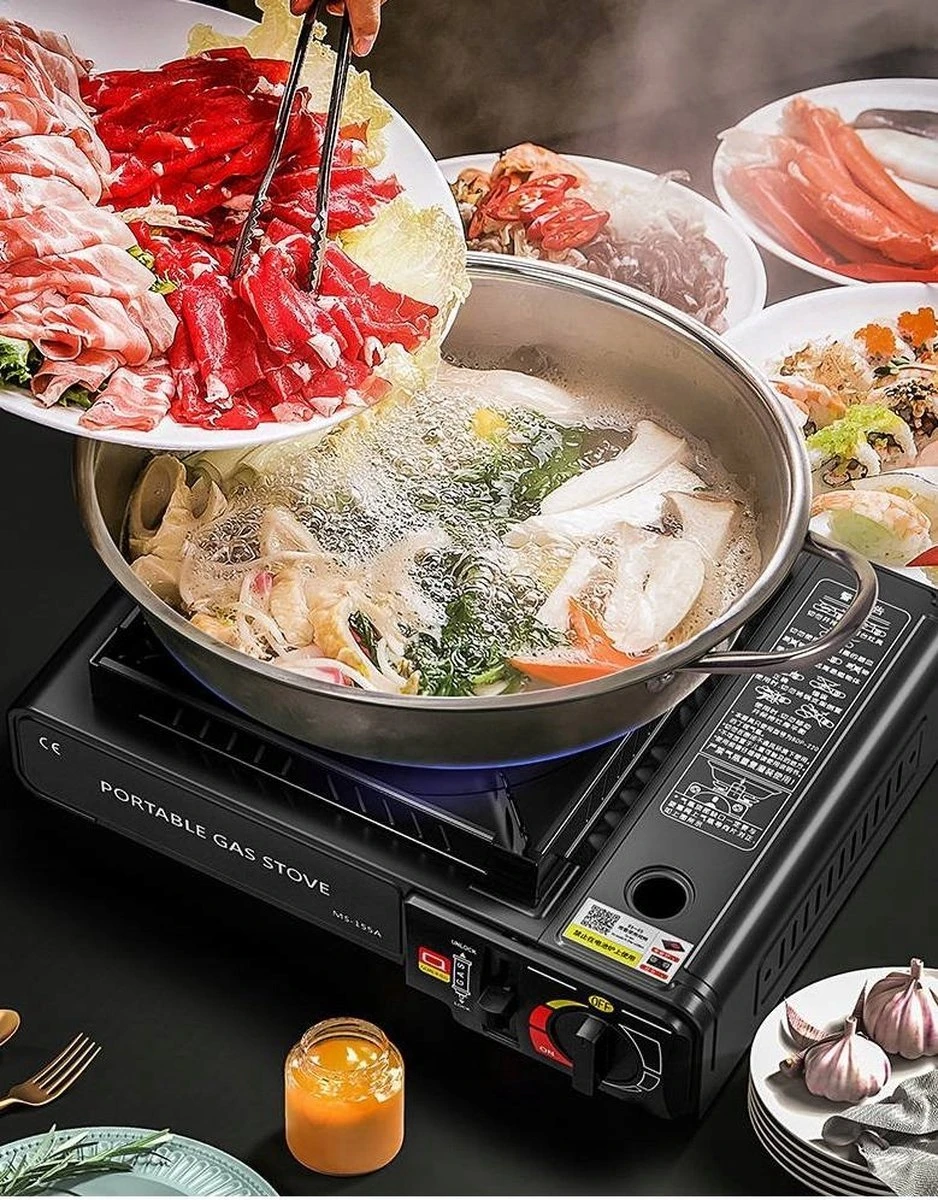 IBright Draagbare Camping Kooktoestel - Gasbrander - 1 Pits Gaspit - Elektrische Ontsteking - 2900 Watt - Met Koffer - Zwart - Afbeelding 5