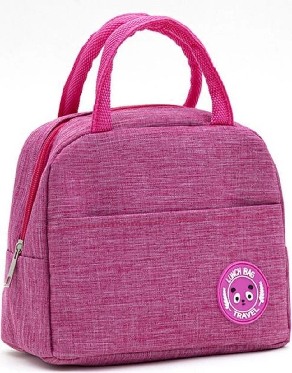 Koeltas - Lunchtas - Volwassenen En Kinderen - Compact & Handig: Zomer - Picknick -School - Lunch - Werk - Klassiek Roze - Afbeelding 8