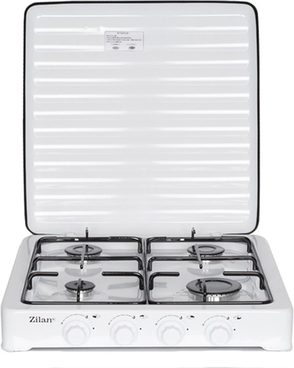 Zilan - Gas Kooktoestel 4 Pits - Campingkooktoestel - Gaskookplaat - Wit - Afbeelding 2