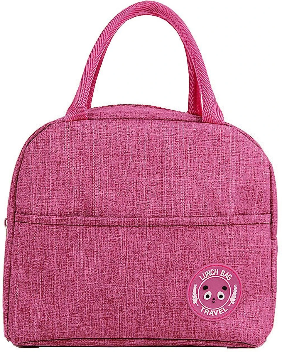 Koeltas - Lunchtas - Volwassenen En Kinderen - Compact & Handig: Zomer - Picknick -School - Lunch - Werk - Klassiek Roze