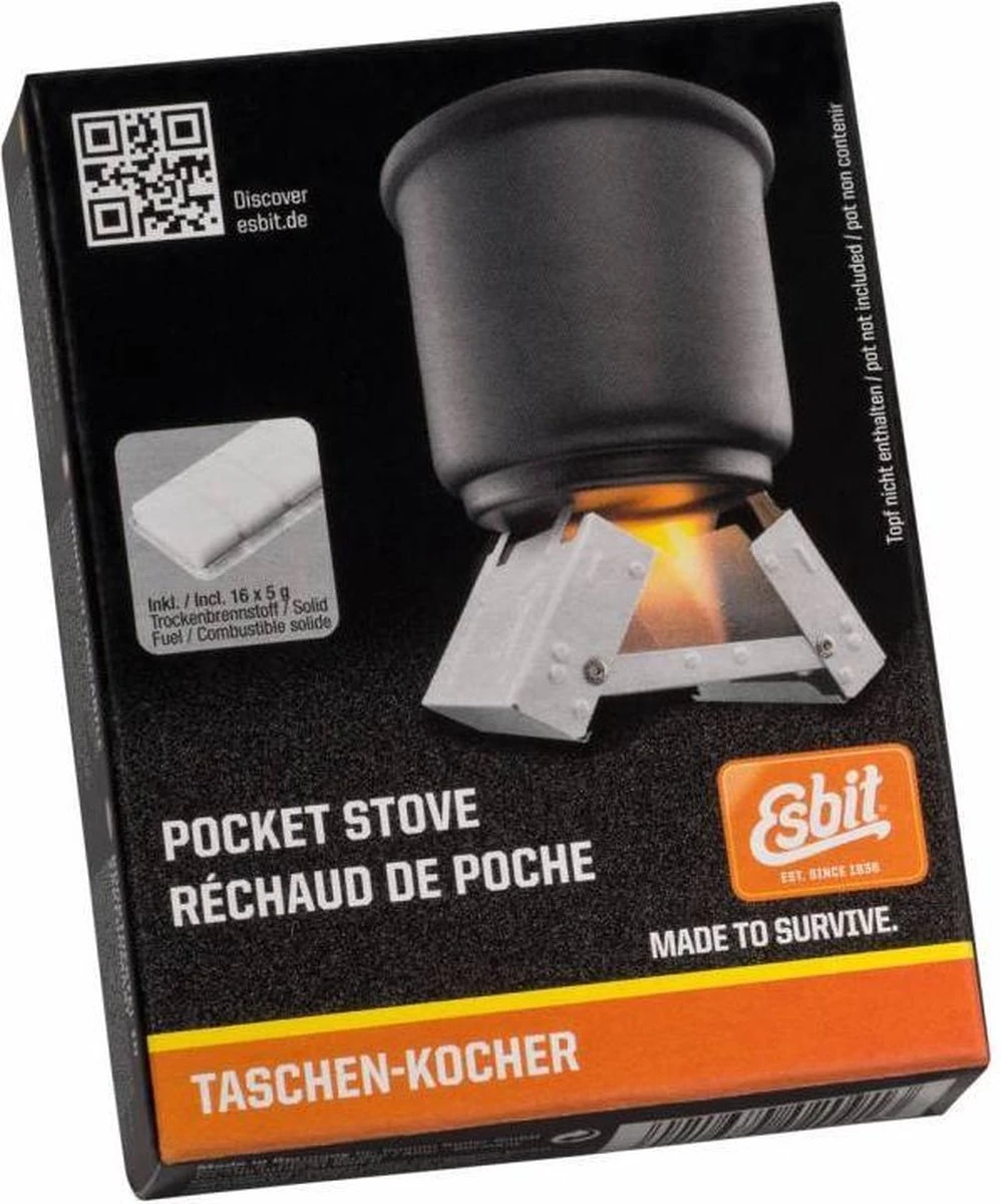 Esbit Brander Pocket Stove S - Incl 16x5 Gr Esbit Blokjes - Compact - Afbeelding 5