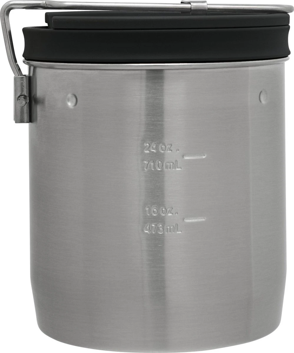 Stanley The Bowl + Spork Compact Cook Set 0.70L - Campingkookset - Stainless Steel - Afbeelding 2